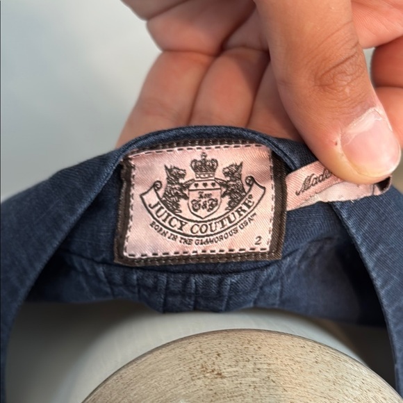 Juicy Couture 2 Linen Navy Blue Floral Embroidered Tunic Dress - Picture 8 of 8